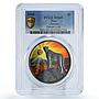Niue 2 dollars Conservation Desert Life Cheetah Fauna MS69 PCGS silver coin 2020