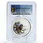 Tuvalu 1 dollar Conservation Wildlife Octopus Fauna PR69 PCGS silver coin 2011