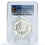 Ukraine 10 hryvnias Conservation Dormouse Mouse Fauna PR69 PCGS silver coin 1999
