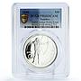 Namibia 10 dollars Independence Archer ESSAI X#E4 PR68 PCGS silver coin 1990