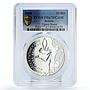 Belarus 20 roubles Vancouver Olympic Games Figure Skating PR67 PCGS Ag coin 2008