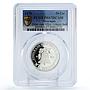 Nicaragua 50 cordobas USA United States Liberty Bell PR67 PCGS silver coin 1975