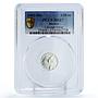 Mexico 1/20 onza Libertad Angel of Independence MS67 PCGS silver coin 2002