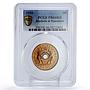 Rhodesia Nyasaland 1 penny Regular Coinage Elephants PR66 PCGS bronze coin 1955