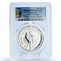 Bulgaria 10 leva Winter Olympic Games Downhill Skier PR69 PCGS silver coin 1984