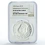 Nauru 10 dollars Independence 25th Anniversary KM-1 PF69 NGC silver coin 1993