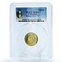 Costa Rica Republic Token Letter N Mark Rulau CR63 MS65 PCGS bronze ND 1848