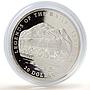 Liberia 20 dollars Railways Railroads Trains Serie 214 proof silver coin 2002