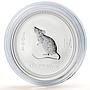 Australia 1 dollar Lunar Calendar series I Year of the Mouse silver coin 2008