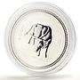 Australia 1 dollar Lunar Calendar series I Year of the Ox silver coin 2009