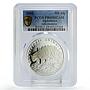 Afghanistan 500 afghanis Ankylosaurus Dinosaurs Fauna PR69 PCGS silver coin 1995