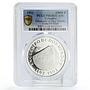 Colombia 10000 pesos Two Worlds Encounter Santa Fe Bogota PR68 PCGS Ag coin 1991
