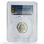 Costa Rica 25 centimos Regular Coinage BCCR KM-188 PR67 PCGS CuNi coin 1976