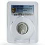 Algeria 5 dinars Regular Coinage Elephant Fauna PR67 PCGS steel coin 1992