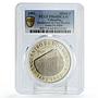 Colombia 10000 pesos Two Worlds Encounter Santa Fe Bogota PR64 PCGS Ag coin 1991