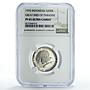 Indonesia 200 rupiah Independence Paradise Great Bird PF65 NGC silver coin 1970