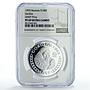 Rwanda 100 francs United Nations UNEP Gorilla Fauna PF69 NGC silver coin 1993