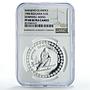 Bulgaria 10 leva Winter Olympic Games Downhill Skier PF68 NGC silver coin 1984