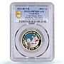 Costa Rica 500 colones Army Abolition Politics Color PR70 PCGS bimetal coin 2023