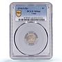 Chile 5 centavos Regular Coinage Condor Bird KM-155.3 MS64 PCGS silver coin 1916