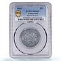 Netherlands 25 cents Regular Coinage German Occupation MS63 PCGS zinc coin 1941