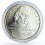 Czechoslovakia 100 Andrej Sladkovic Literature TRIAL PROOF-LIKE silver coin 1972