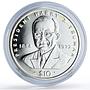 Liberia 10 dollars President Harry S. Truman Politics proof silver coin 1995
