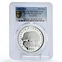 Bosnia Herzegovina 750 dinara Preserve Planet Hedgehogs PR70 PCGS Ag coin 1995