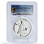 Eritrea 10 dollars Preserve Planet Earth Falcon Camel PR70 PCGS silver coin 1996