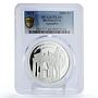 Burkina Faso 1000 francs Gods Aphrodite Greek Temple PL69 PCGS silver coin 2015