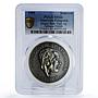 France Araucania Patagonia 1 soberan Felipe New Year MS66 PCGS silver coin 1989