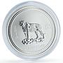 Australia 1 dollar Lunar Calendar series I Year of the Tiger silver coin 2010