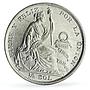 Peru 1/2 sol Republic Regular Coinage Seated Liberty KM-216 silver coin 1923