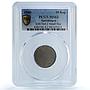 Spitzbergen 50 kopecks Arctic Coal Arktikugol Small Star AU58 PCGS coin 1946