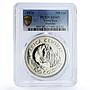Costa Rica 100 colones Conservation Manatee Fauna MS67 PCGS silver coin 1974