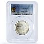 Vietnam 100 dong Jaguar Anniversary Cars Automobiles MS67 PCGS silver coin 1986