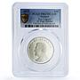 Sealand 10 dollars Prince Roy Jubilee Politics X#4.1 PR67 PCGS silver coin 1977