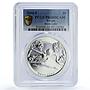 Tuvalu 1 dollar Fairy Tales Ballet Swan Lake Literature PR68 PCGS Ag coin 2010