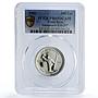 Costa Rica 300 colones Revolutionary Juan Santamaria PR69 PCGS silver coin 1981