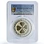 Palau 5 dollars Ounce of Luck Four Leaf Clovers PR69 PCGS silver coin 2015