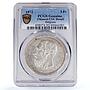 Belgium 5 francs King Leopold II Coinage KM-24 UNC PCGS silver coin 1872