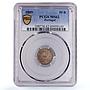 Portugal 50 reis King Luiz Luis I Coinage KM-506.1 MS62 PCGS silver coin 1889