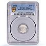 Netherlands East Indies 1/10 gulden Queen Wilhemina MS63 PCGS silver coin 1904