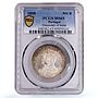 Portugal 500 reis India Discovery Carlos Charles I MS65 PCGS silver coin 1898