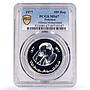 Pakistan 100 rupees Poet Mohammad Iqbal Literature MS67 PCGS silver coin 1977