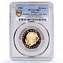 Bulgaria 20 leva Republic 20th Georgi Dimitrov Politics PR67 PCGS gold coin 1964