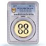 Turks and Caicos Islands 100 crowns George III PR67 PCGS gold coin 1977