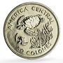 Costa Rica 50 colones Conservation Wildlife Green Turtle Fauna silver coin 1974