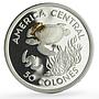 Costa Rica 50 colones Conservation Wildlife Turtle Fauna proof silver coin 1974