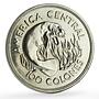 Costa Rica 100 colones Conservation Wildlife Manatee Fauna silver coin 1974